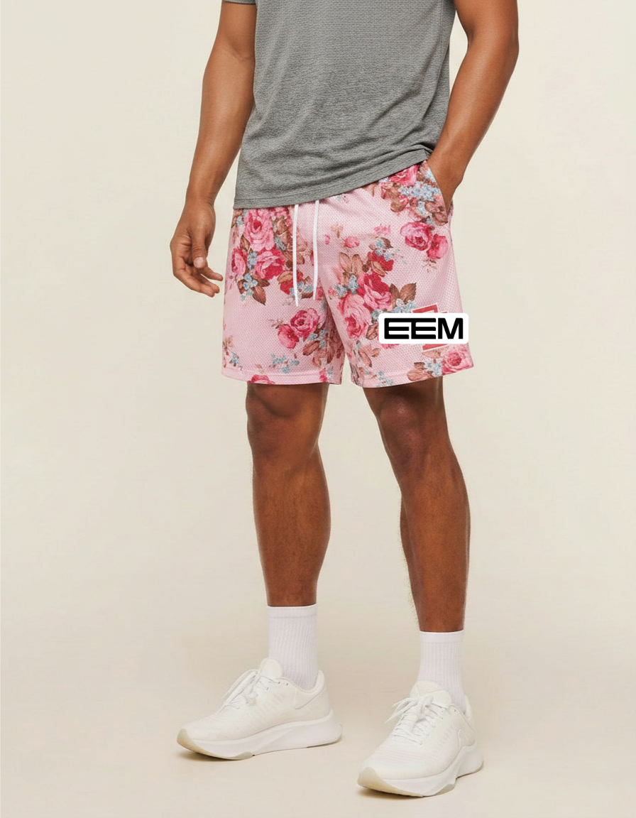 EE Mesh Short - Pink Rose Garden (EE42)