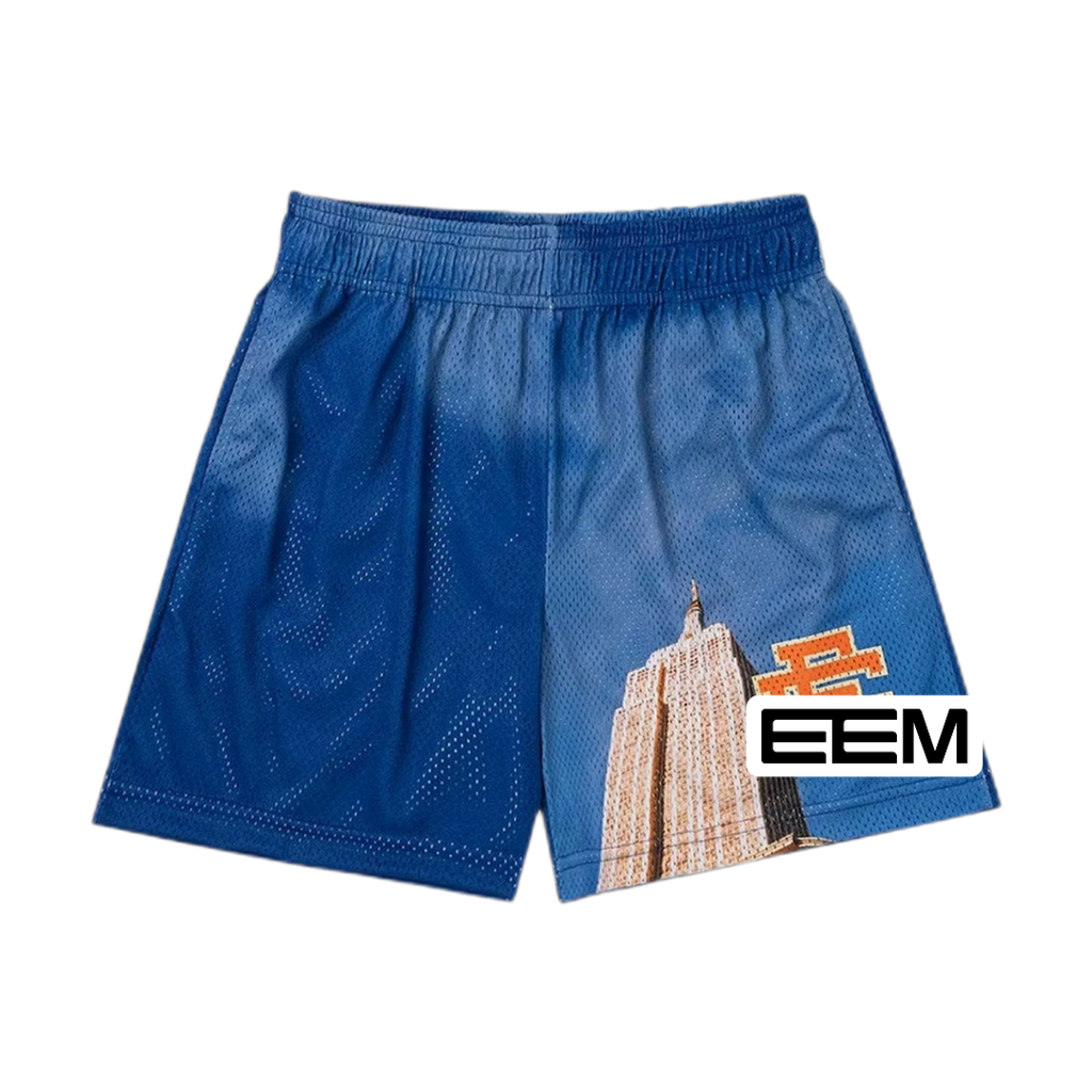 Empire Split Blue EE Mesh shorts product photo