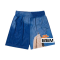 Empire Split Blue EE Mesh shorts product photo