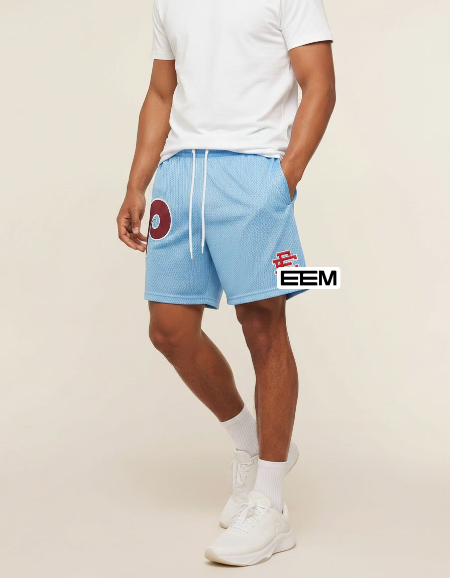 EE Mesh Short - Powder Blue Phillies (E37)