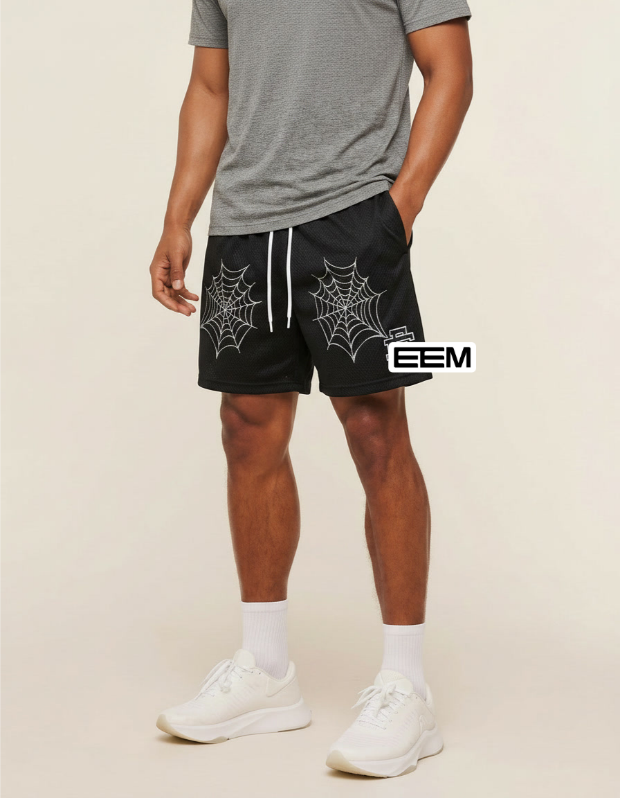 EE Mesh Short - Spider Web Black (E07)