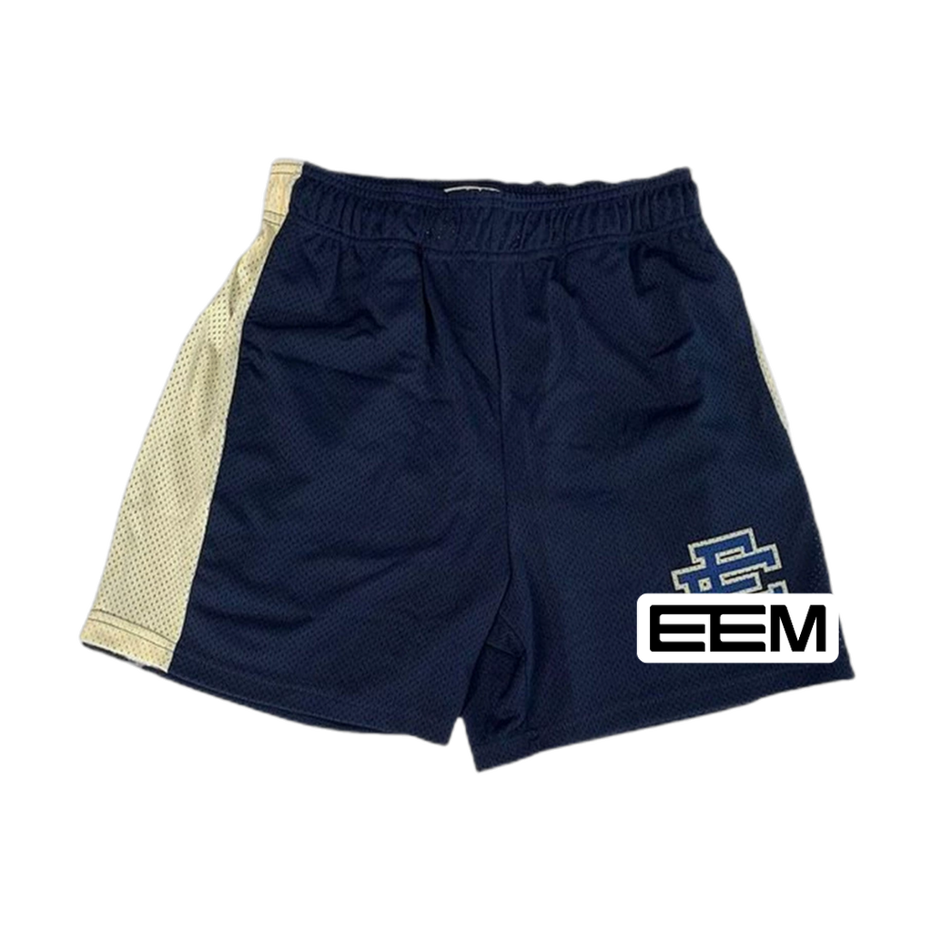 Navy Gold Side Stripe EE Mesh shorts product photo
