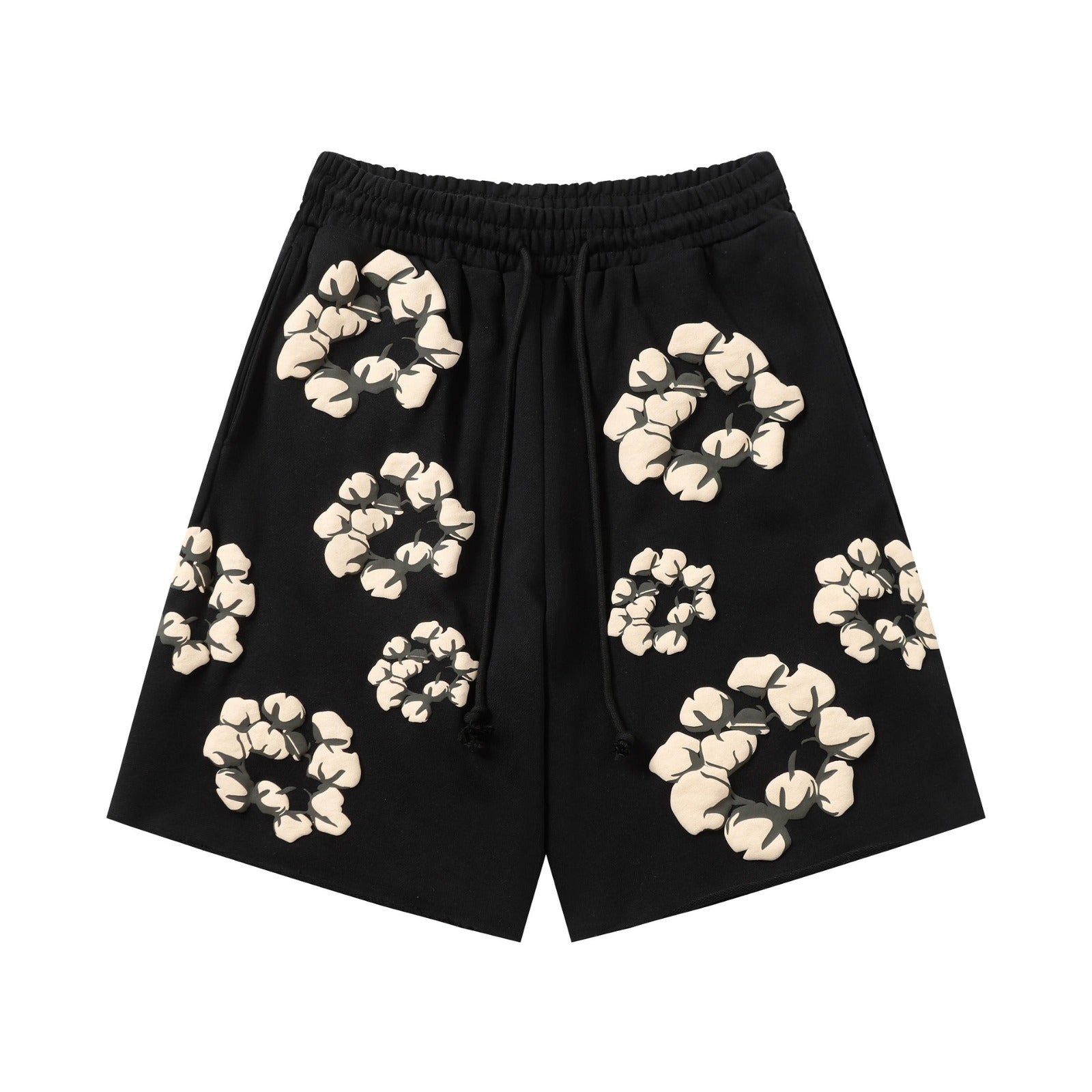 DT Shorts - Black Cream Floral (DT18)