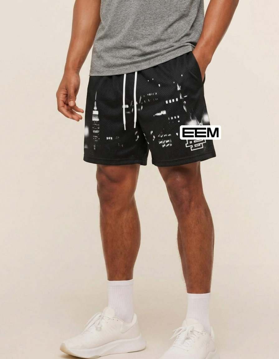 EE Mesh Short - Black Paint Splatter (E09)
