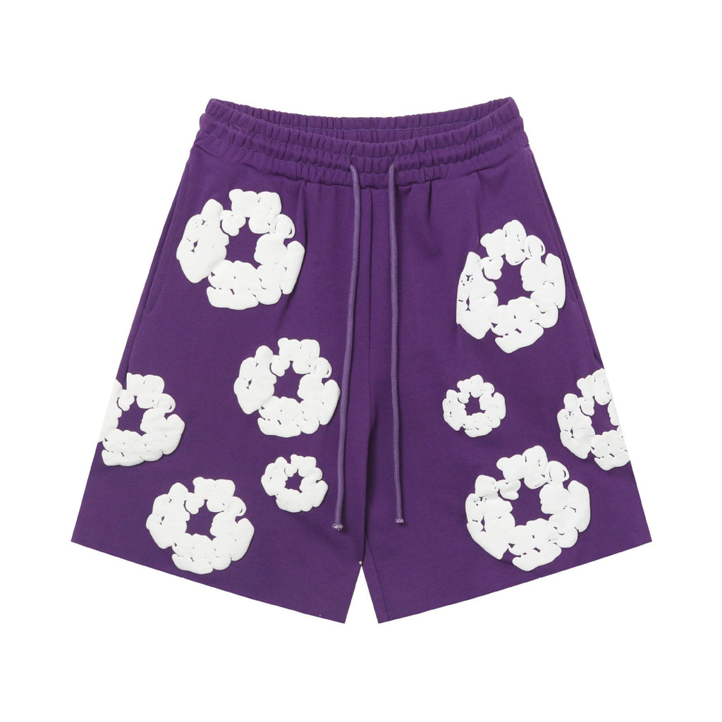 DT Shorts - Purple White Floral (DT22)