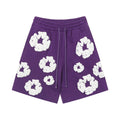 DT Shorts - Purple White Floral (DT22)