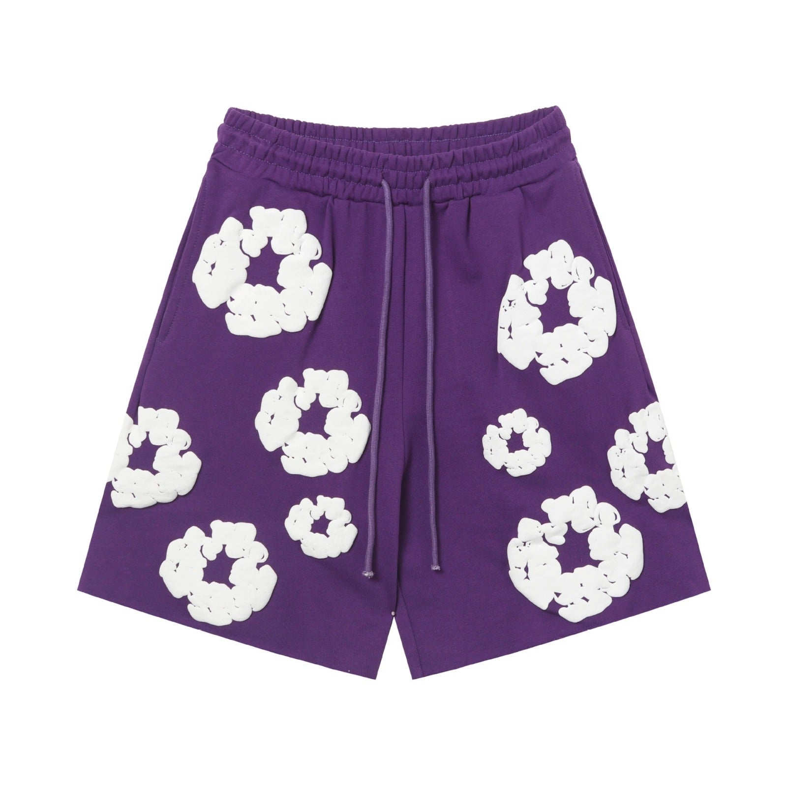 DT Shorts - Purple White Floral (DT22)