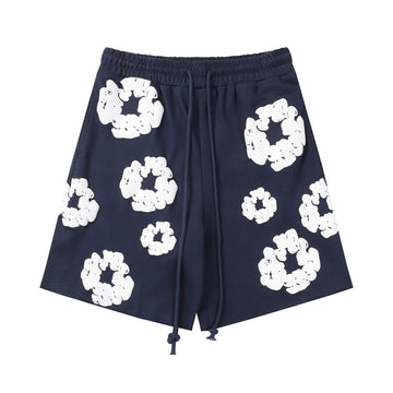 DT Shorts - Navy White Puff Floral (DT3)