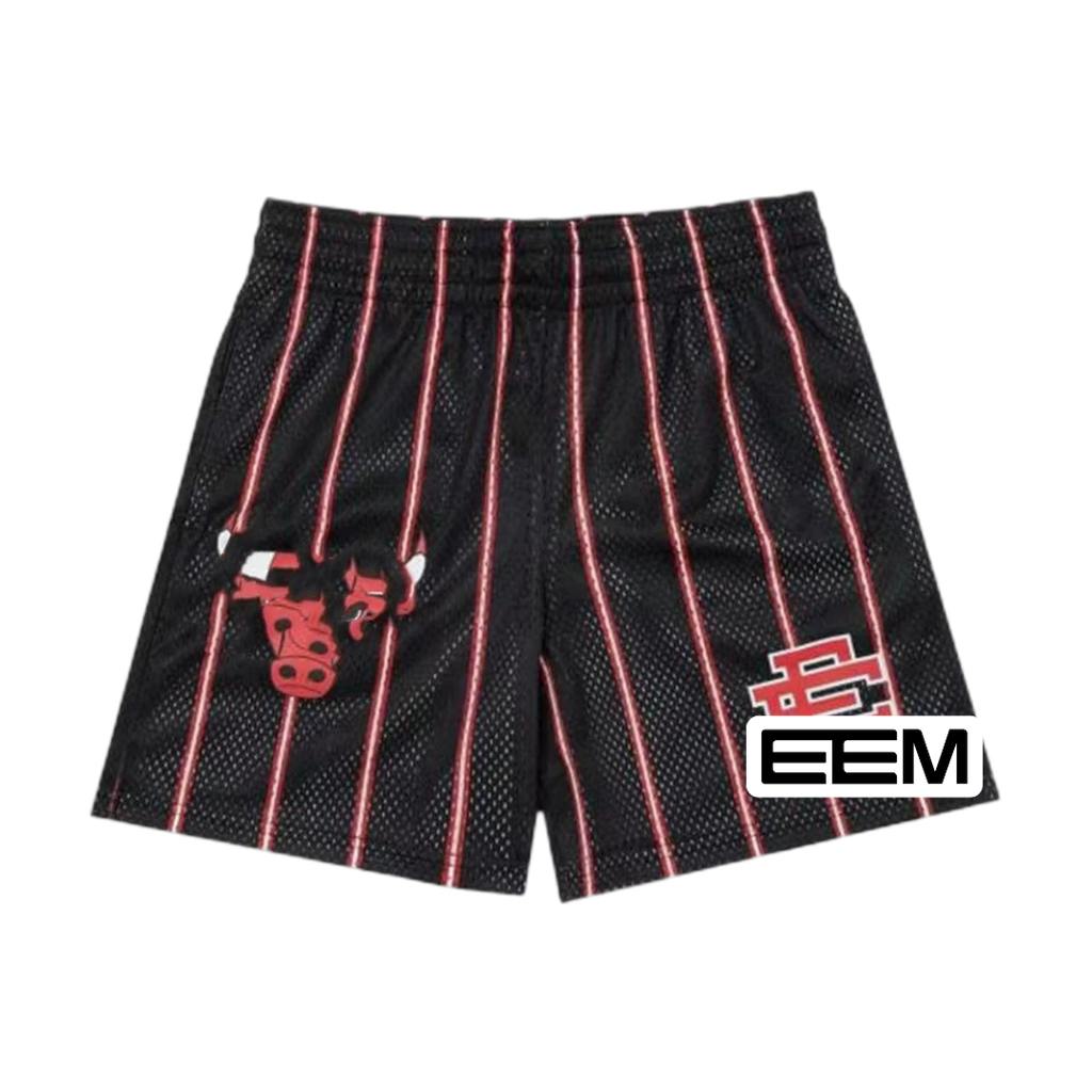 Black Bulls Pinstripe EE Mesh shorts product photo