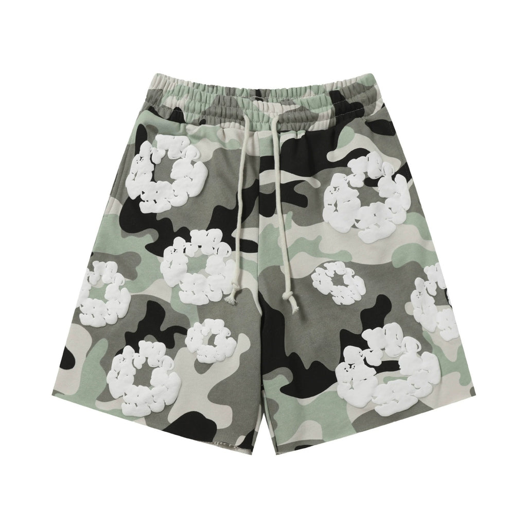 DT Shorts - Grey Camo White Floral (DT17)