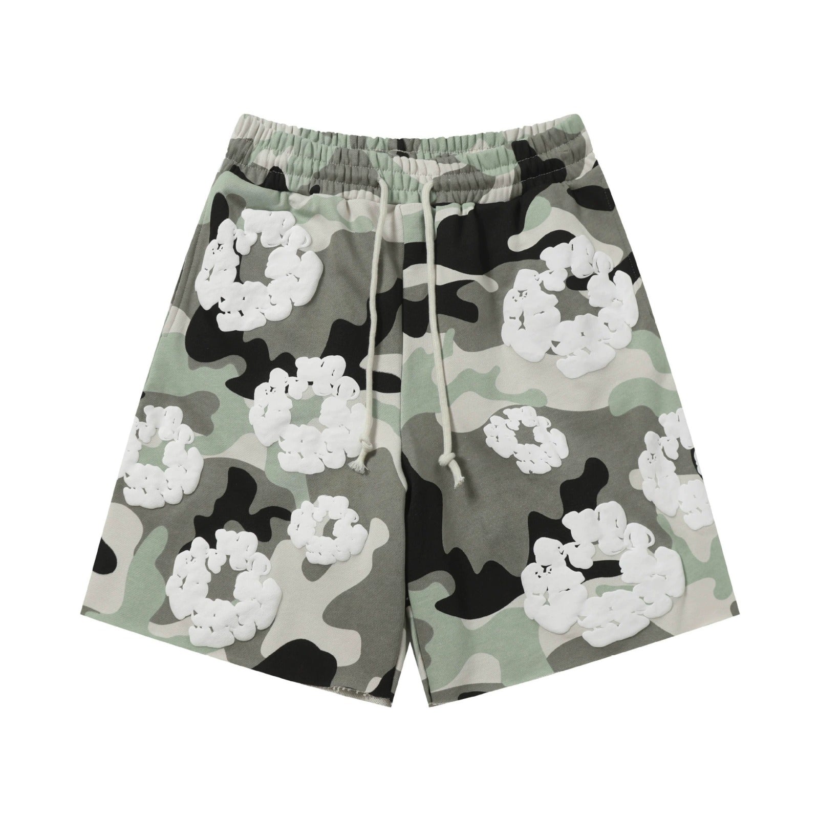 DT Shorts - Grey Camo White Floral (DT17)