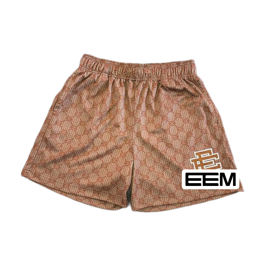 Tan Monogram EE Mesh shorts product photo