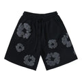 DT Shorts - Black Grey Tonal Puff Floral (DT27)