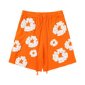 DT Shorts - Orange White Puff Floral (DT4)