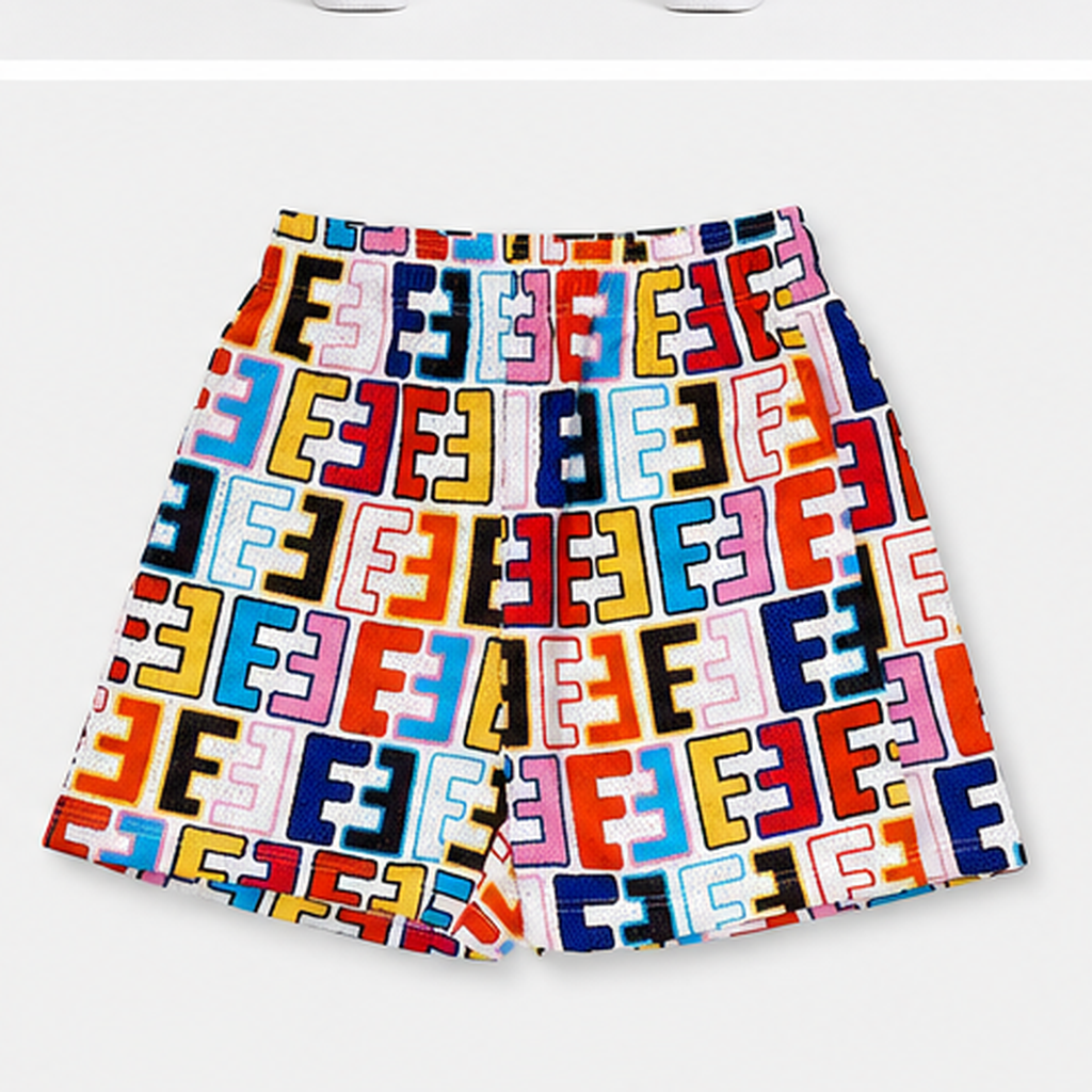 EE Mesh Short - Multi EE White (EE66) - flat lay