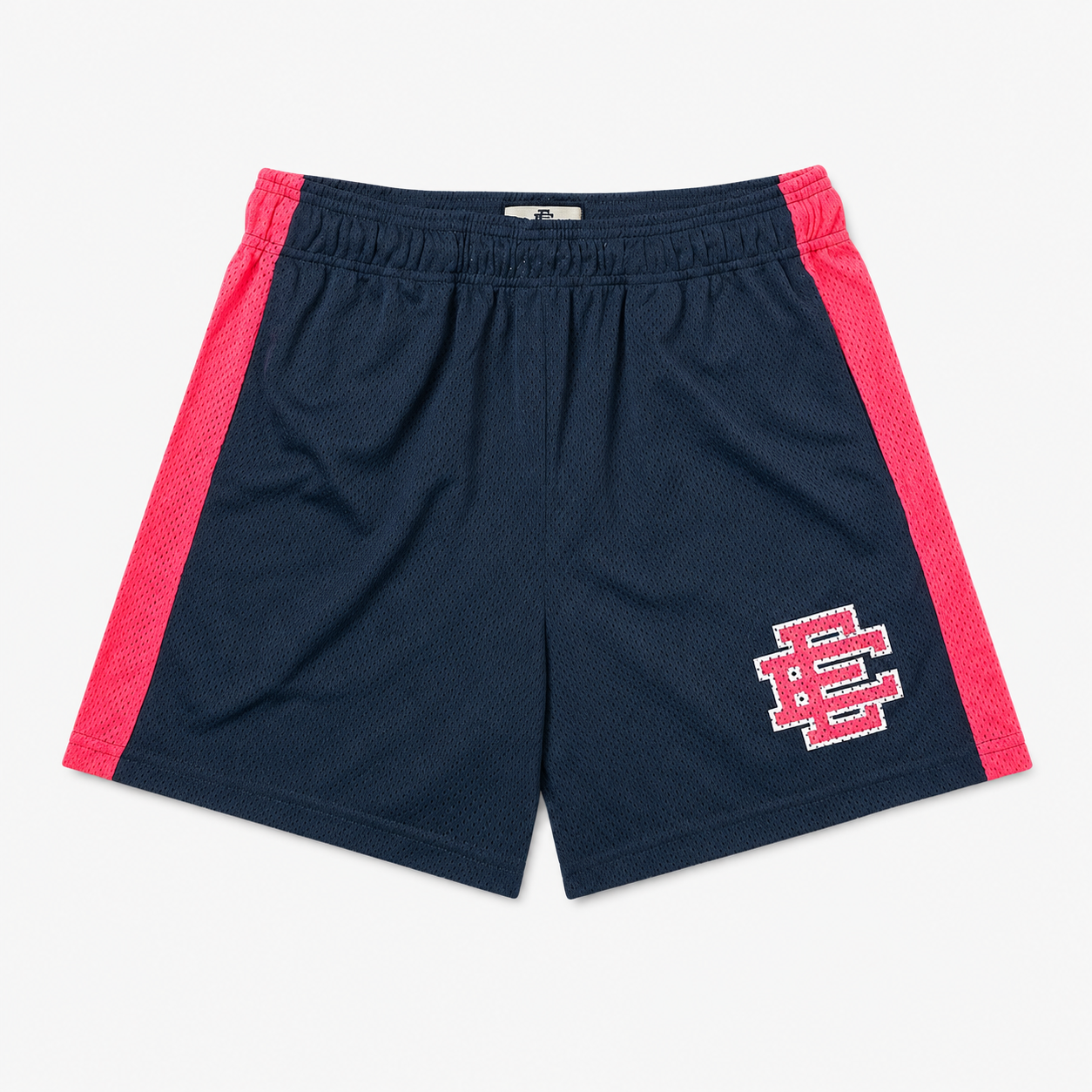 EE Mesh Short - Navy Pink Side Stripe (EE07) - detail view