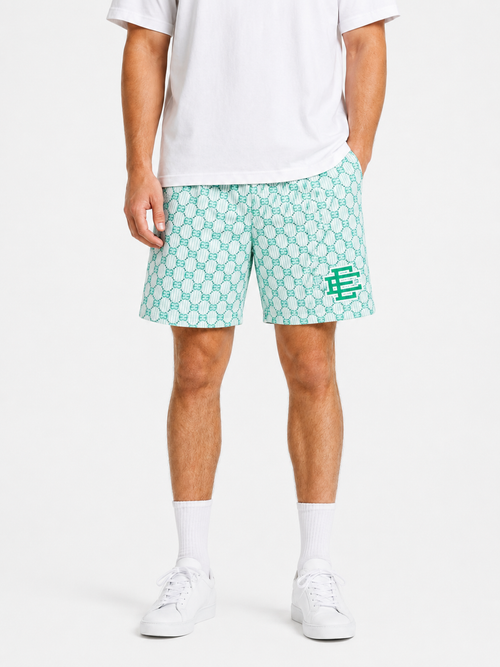 EE Mesh Short - Aqua Monogram (EE26) - product photo
