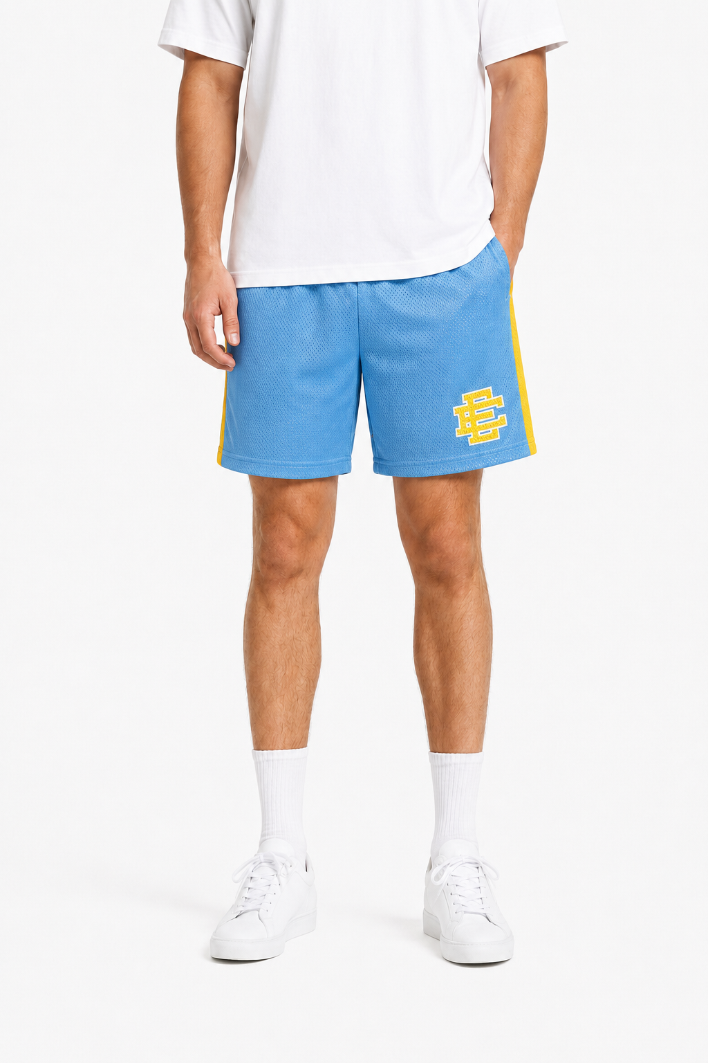 EE Mesh Short - Carolina Gold Side Stripe (EE34) - side view