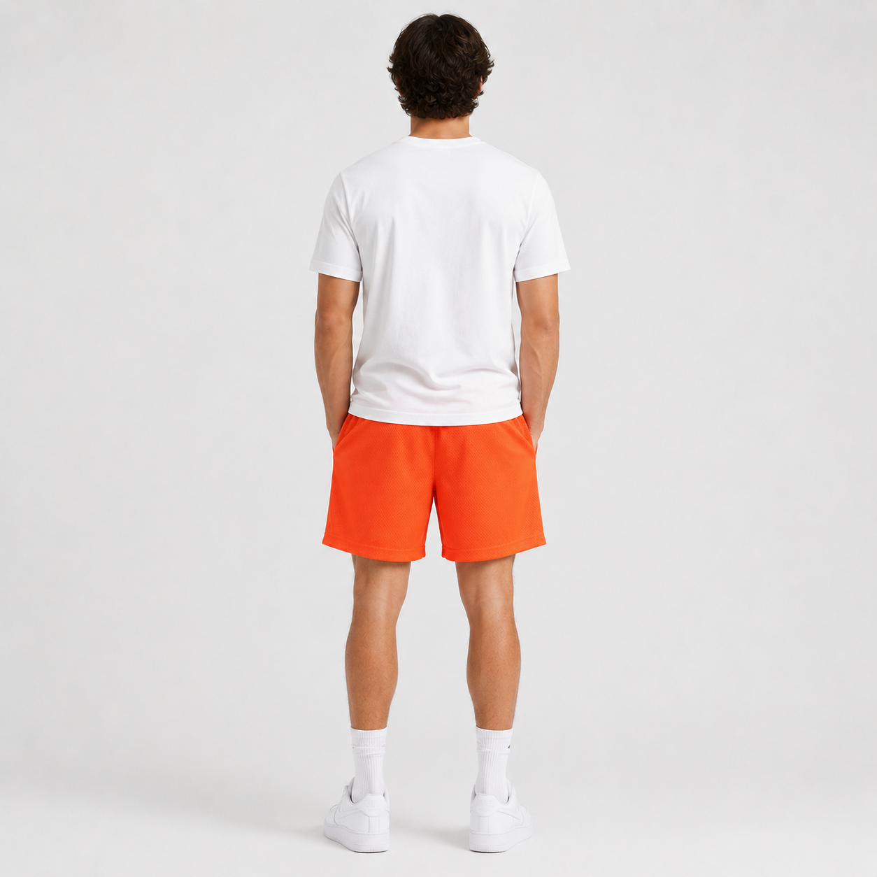 EE Mesh Short - Neon Orange (EE48) - back view