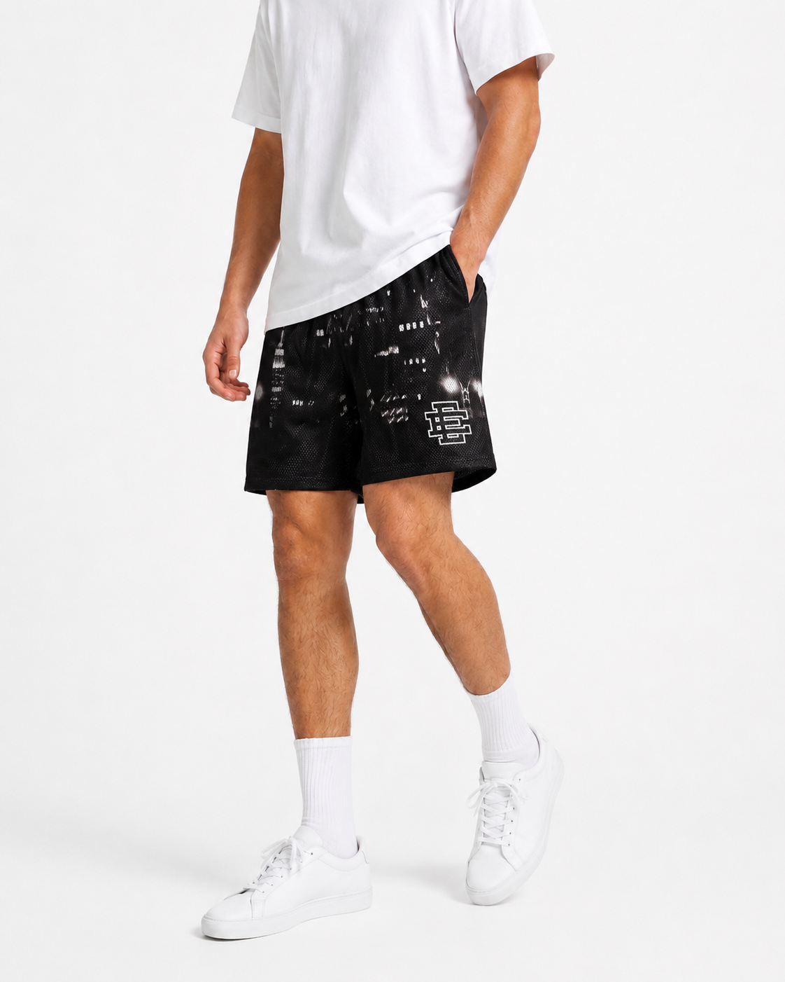 EE Mesh Short - Black Paint Splatter (E09) - product photo