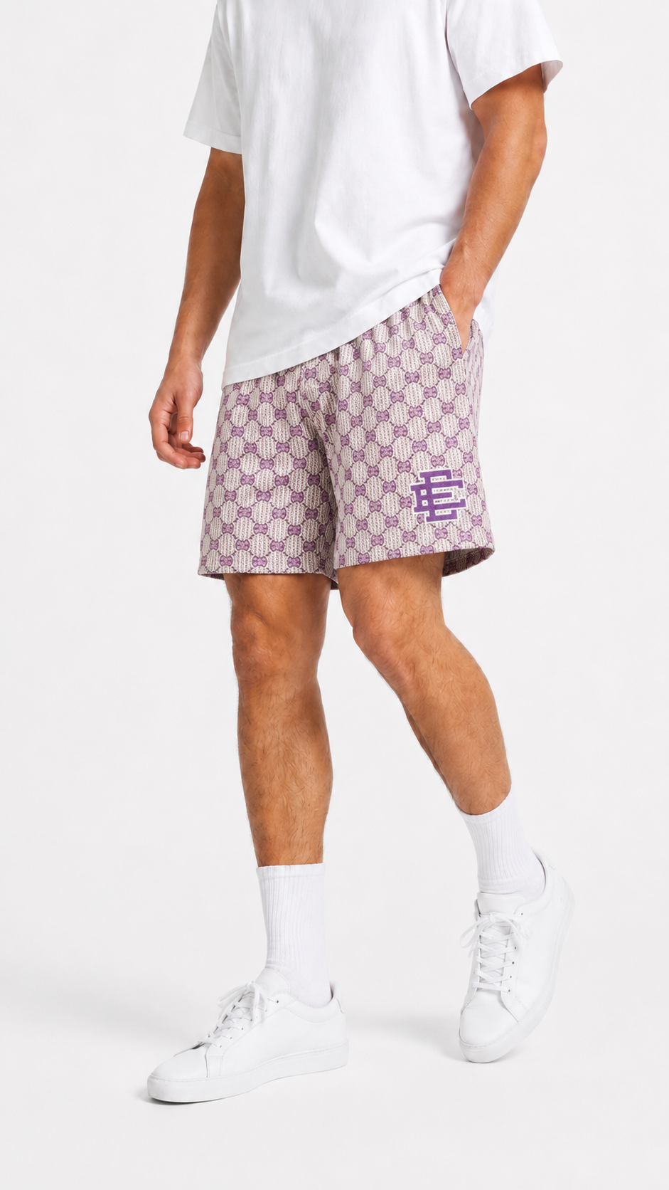 EE Mesh Short - Lilac Monogram (E13) - product photo
