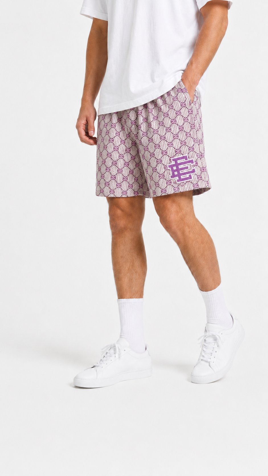 EE Mesh Short - Lilac Monogram (E13) - product photo