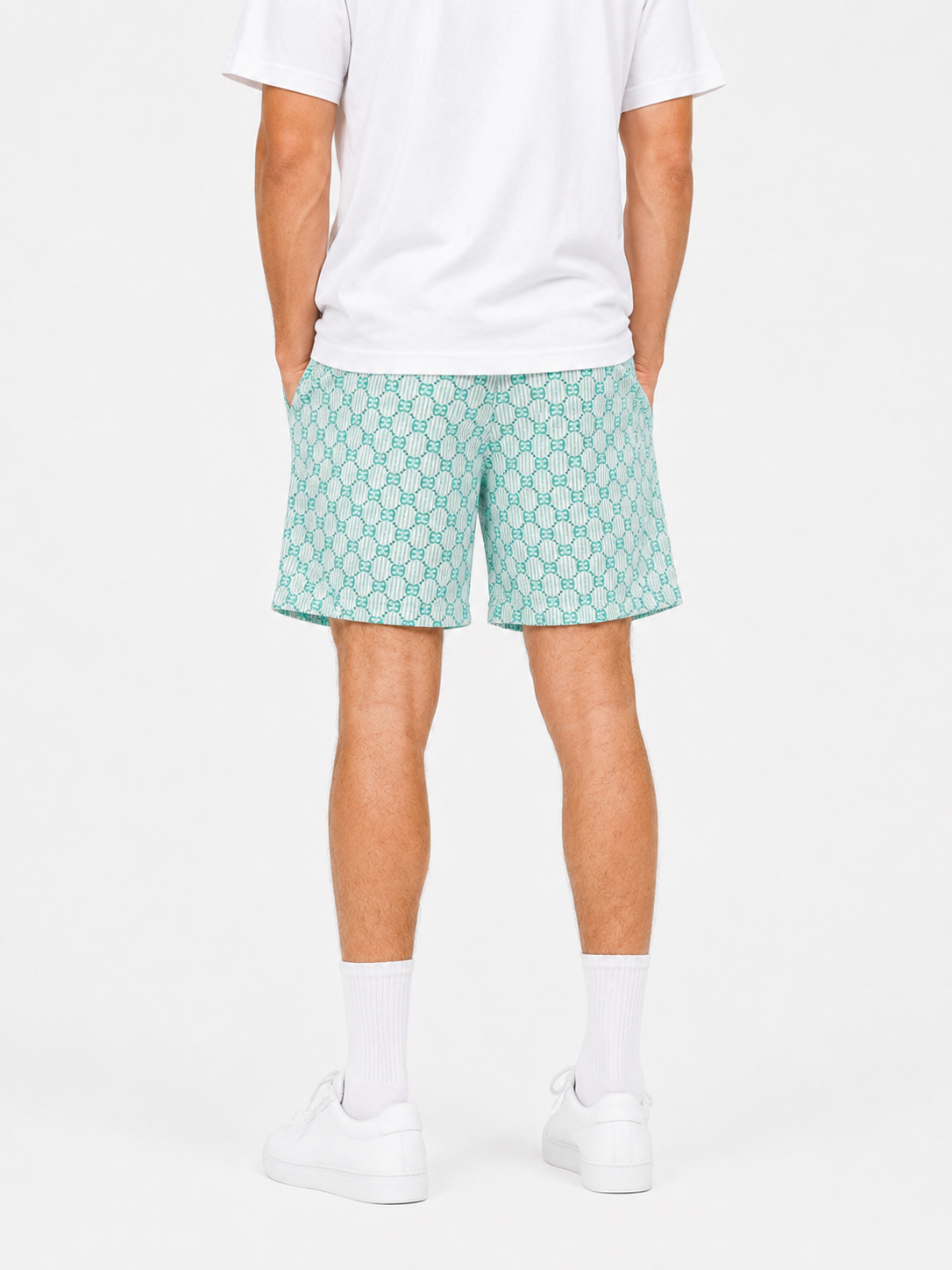 EE Mesh Short - Aqua Monogram (EE26) - product photo