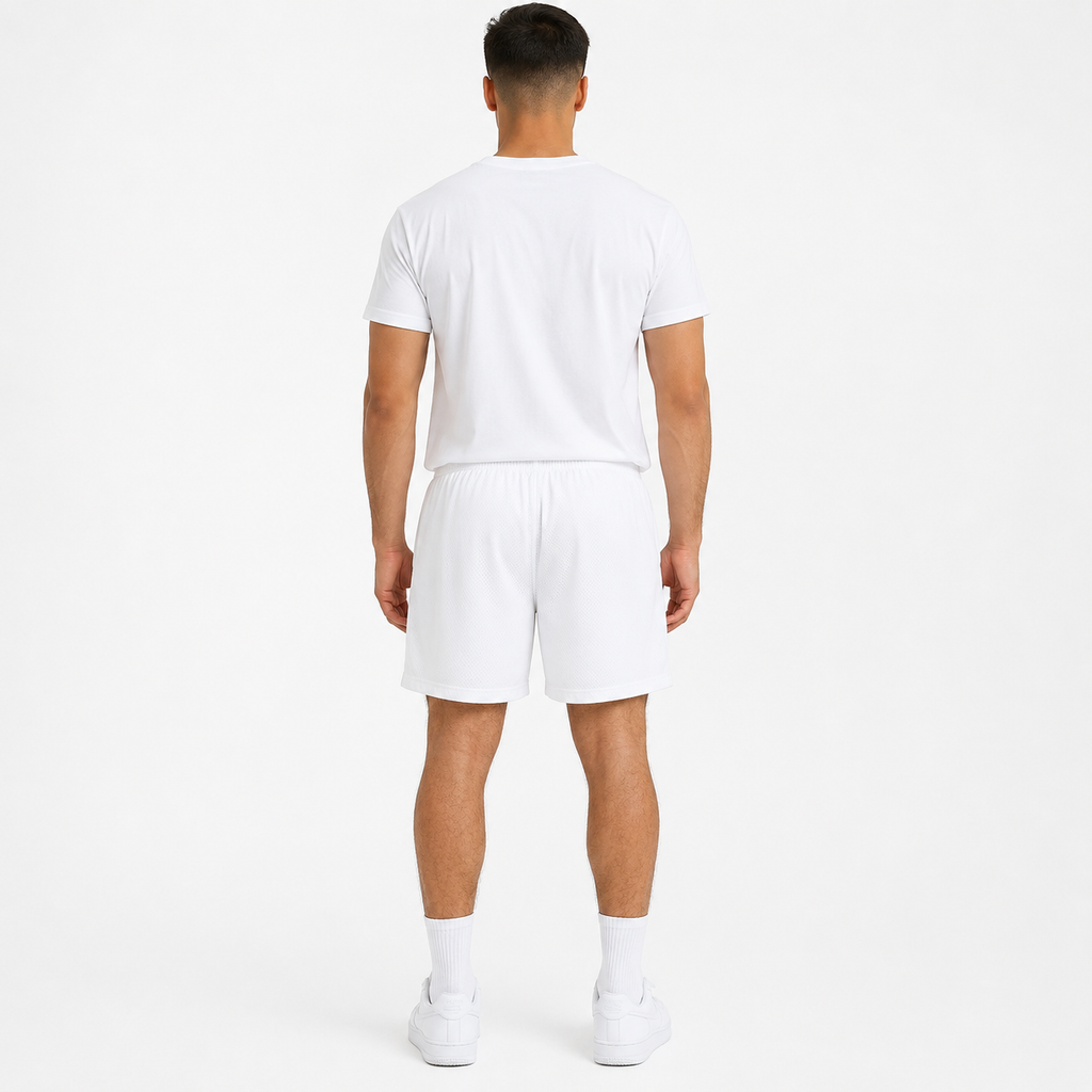 EE Mesh Short - White Blue Devil (EE47) - back view