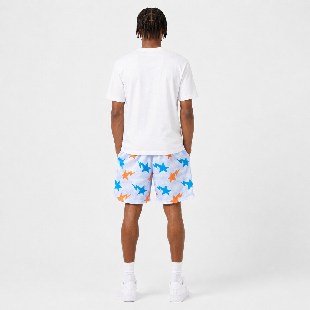 EE Mesh Short - Sky Starburst (EE14) - back view