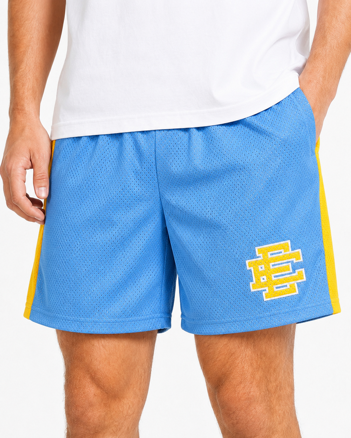 EE Mesh Short - Carolina Gold Side Stripe (EE34) - side view