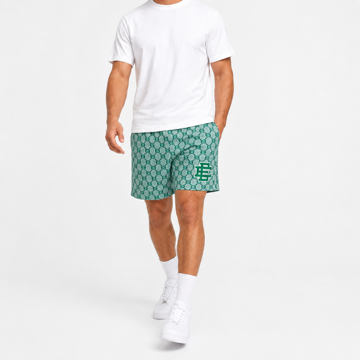 EE Mesh Short - Seafoam Monogram (EE06) - lifestyle view