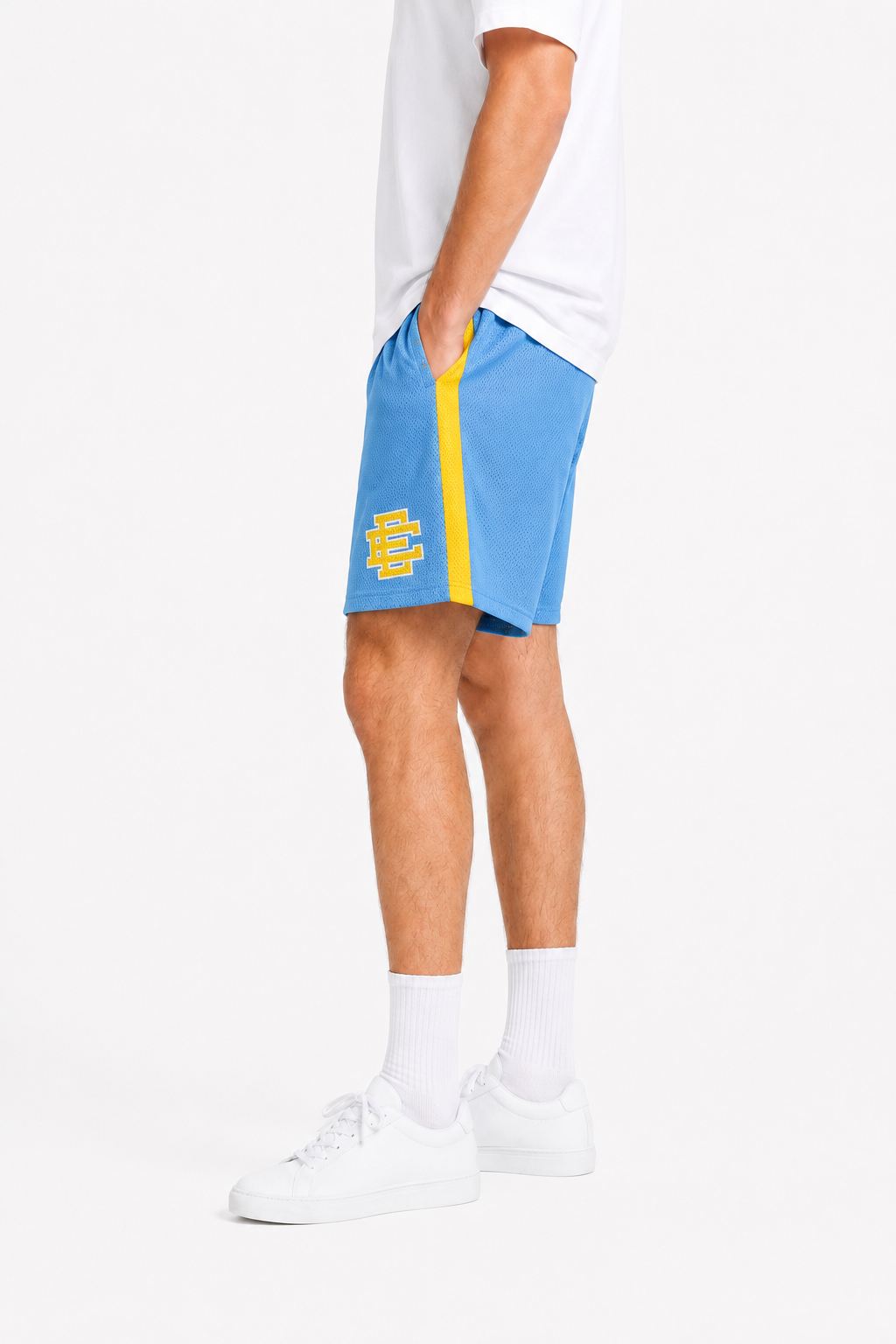 EE Mesh Short - Carolina Gold Side Stripe (EE34) - side view