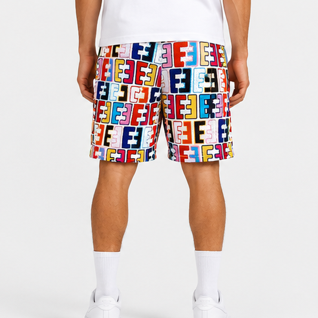EE Mesh Short - Multi EE White (EE66) - back view