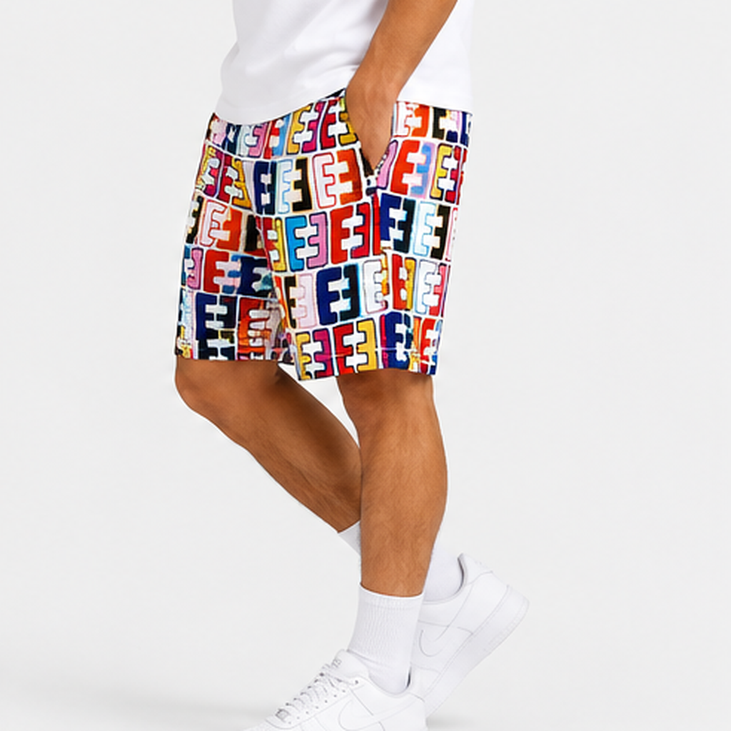 EE Mesh Short - Multi EE White (EE66) - side view
