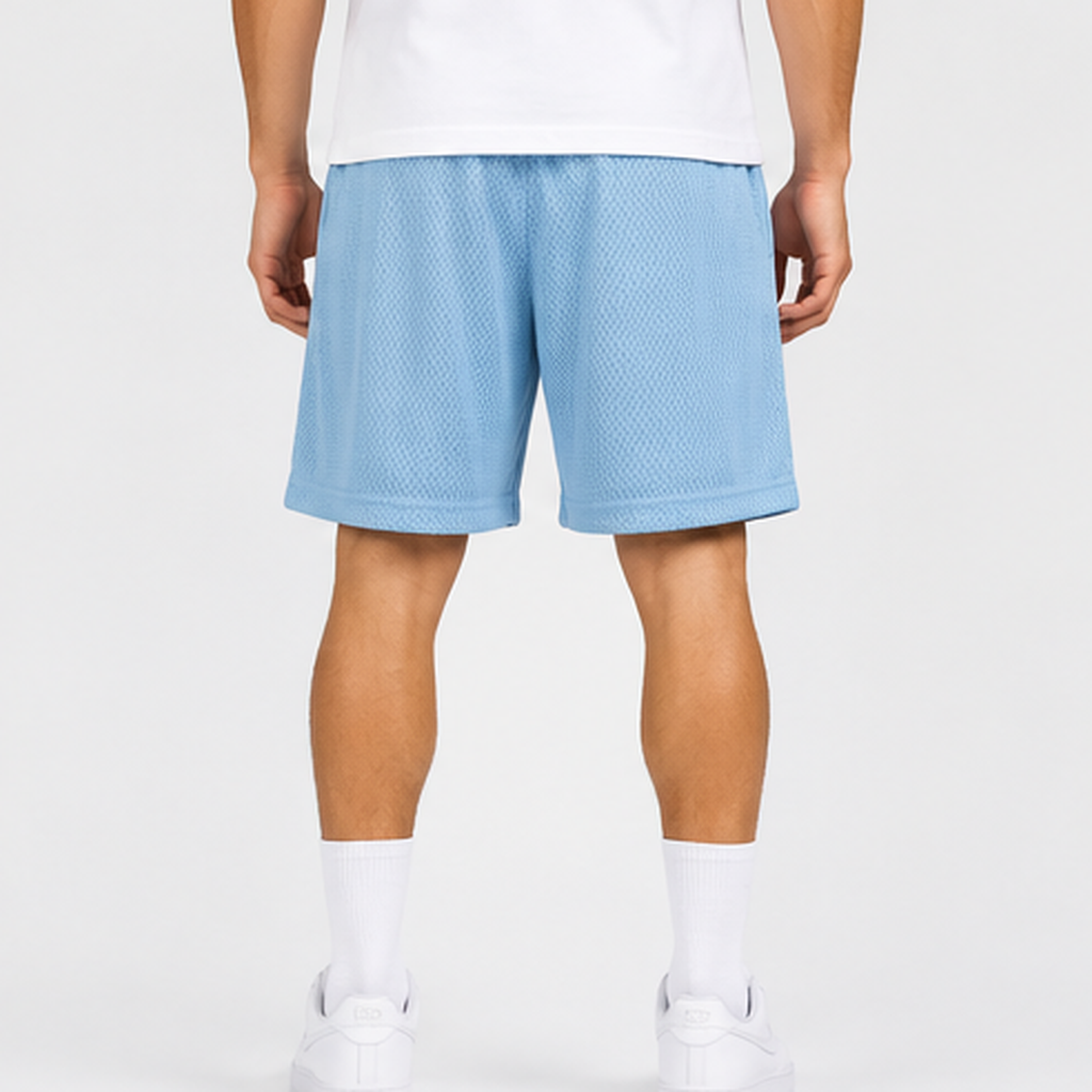 EE Mesh Short - Powder Blue Expos (EE74) - back view