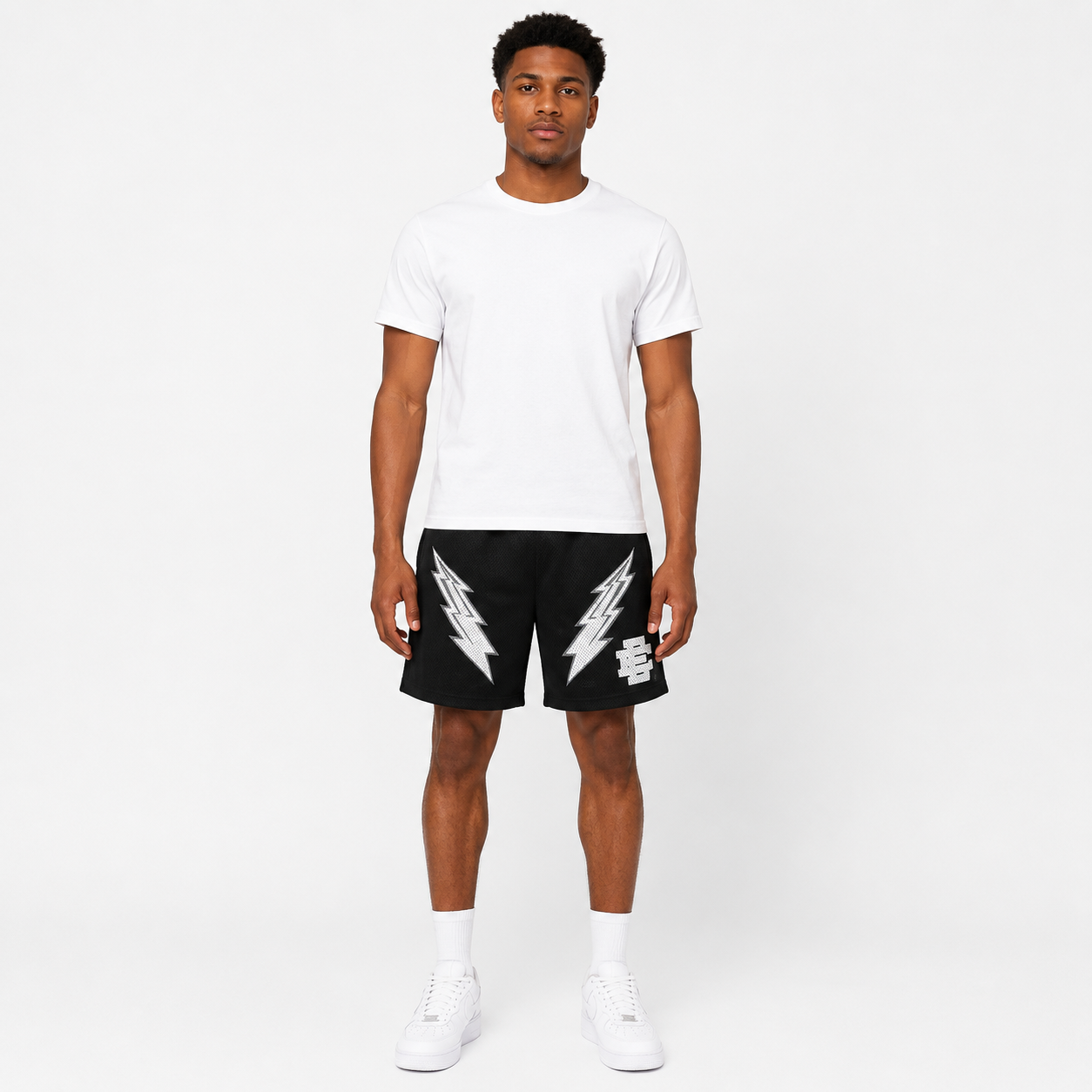 EE Mesh Short - Black Lightning (EE08) - front view