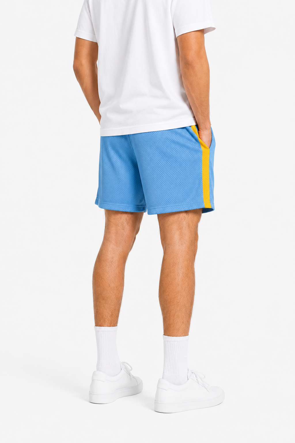 EE Mesh Short - Carolina Gold Side Stripe (EE34) - side view