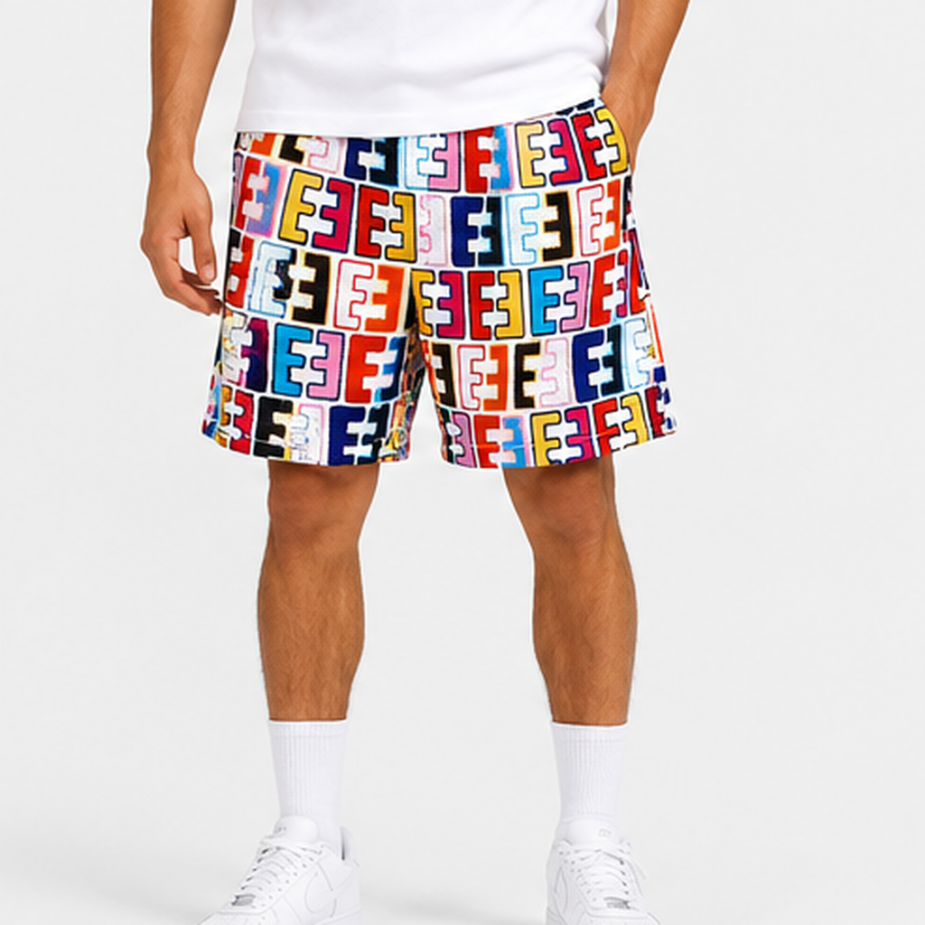 EE Mesh Short - Multi EE White (EE66) - front view