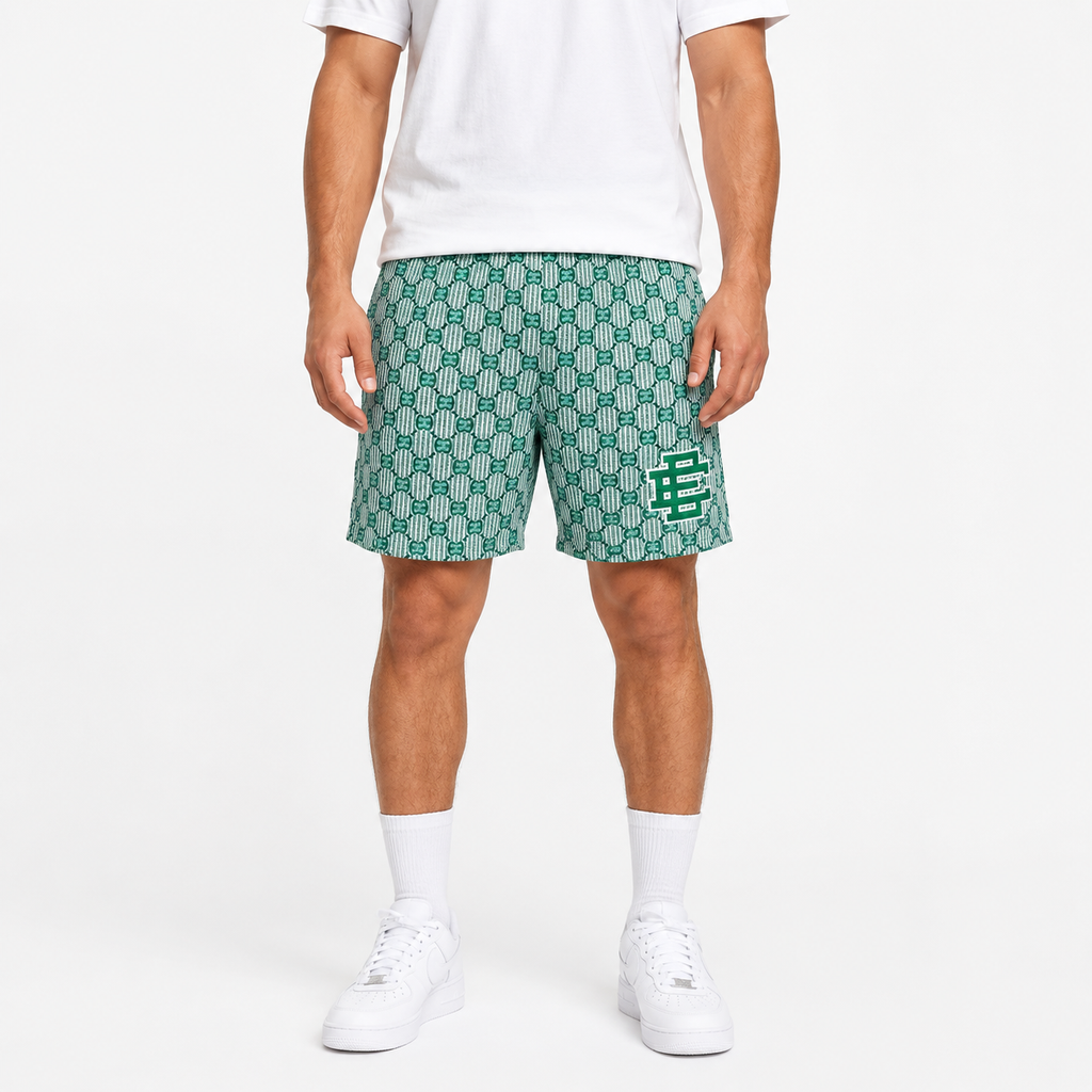 EE Mesh Short - Seafoam Monogram (EE06) - front view