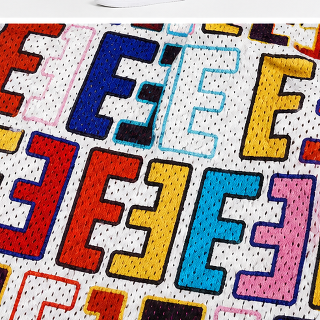 EE Mesh Short - Multi EE White (EE66) - detail view