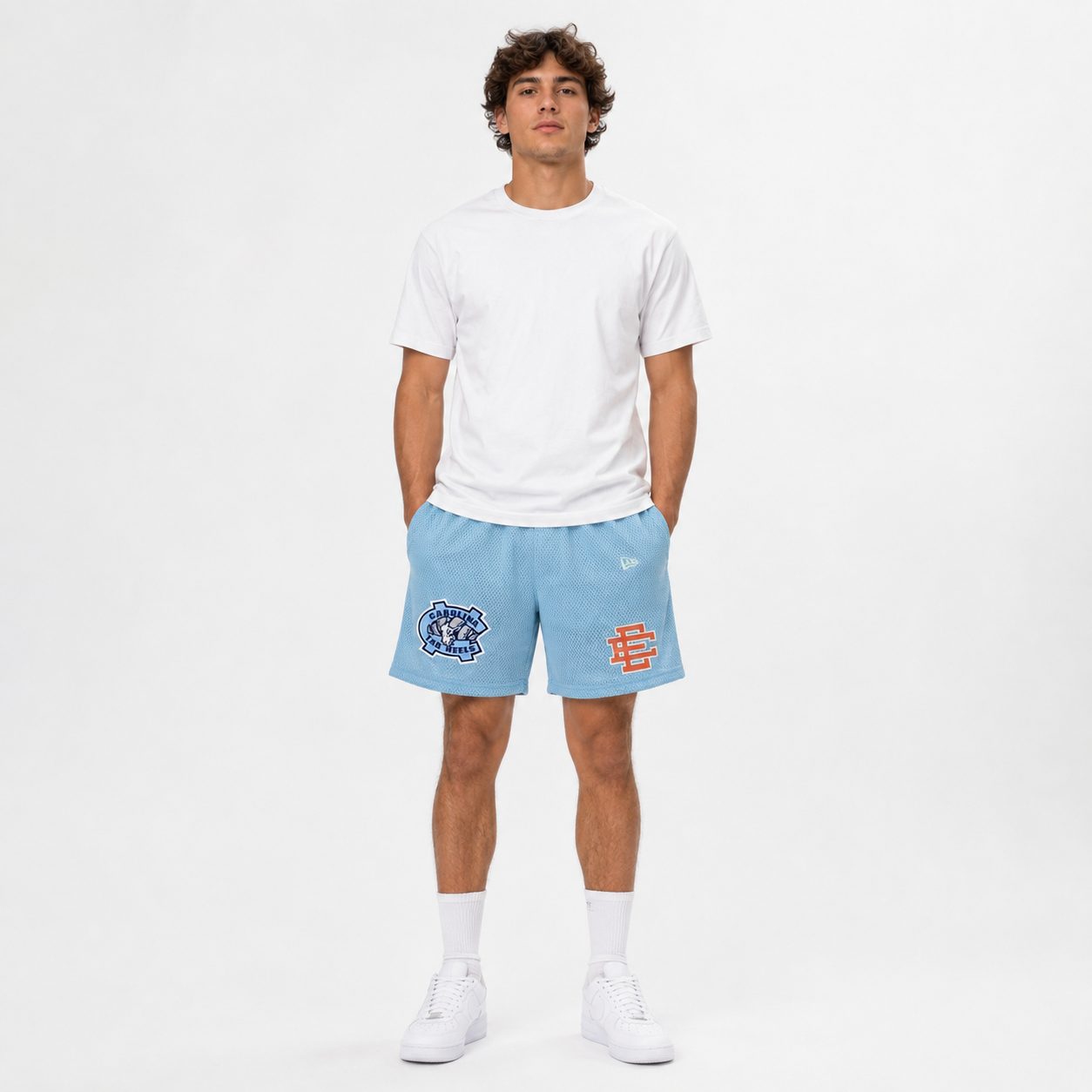 EE Mesh Short - Tar Heel Blue (E45) - front view