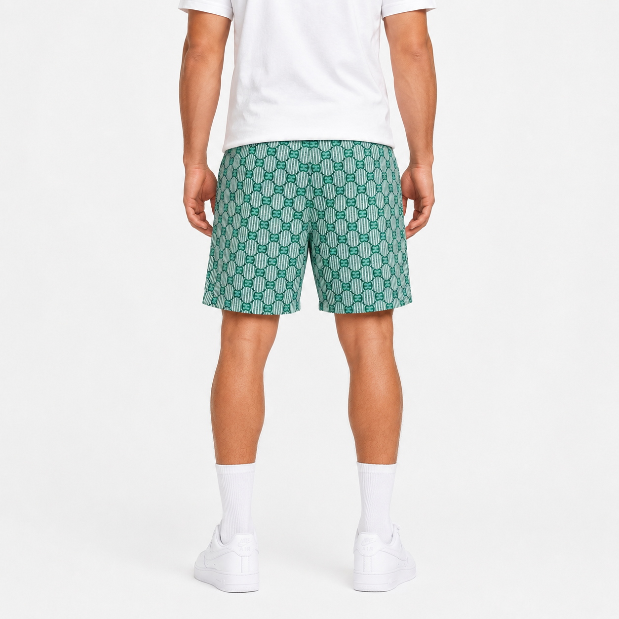EE Mesh Short - Seafoam Monogram (EE06) - back view