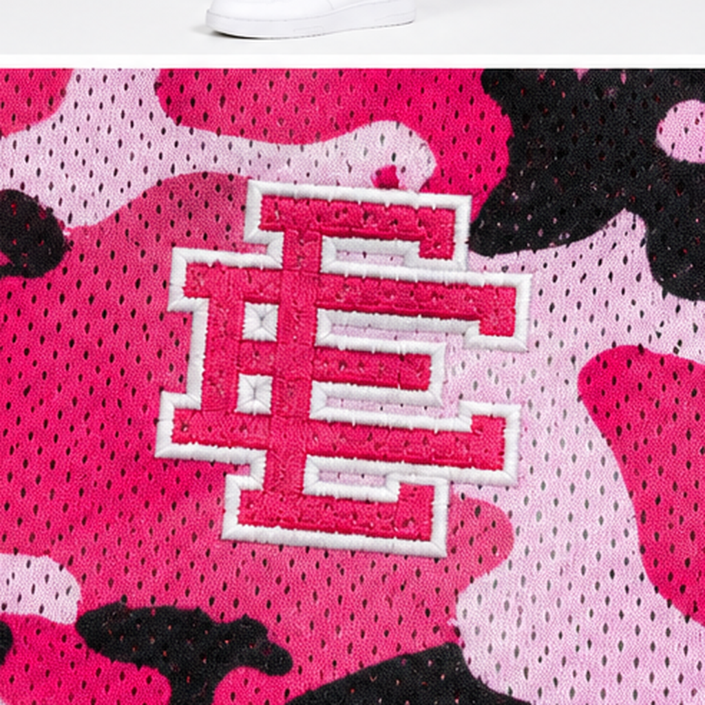 EE Mesh Short - Pink Camo (EE65) - detail view