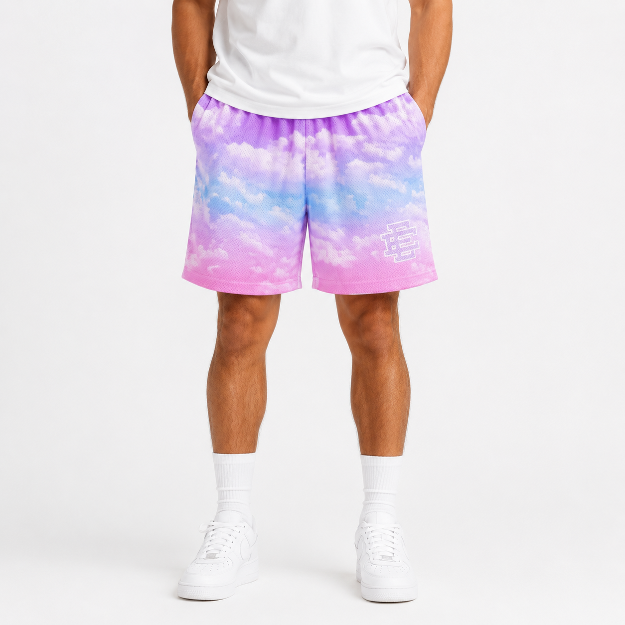 EE Mesh Short - Pastel Cloud Wash (E46) - front view