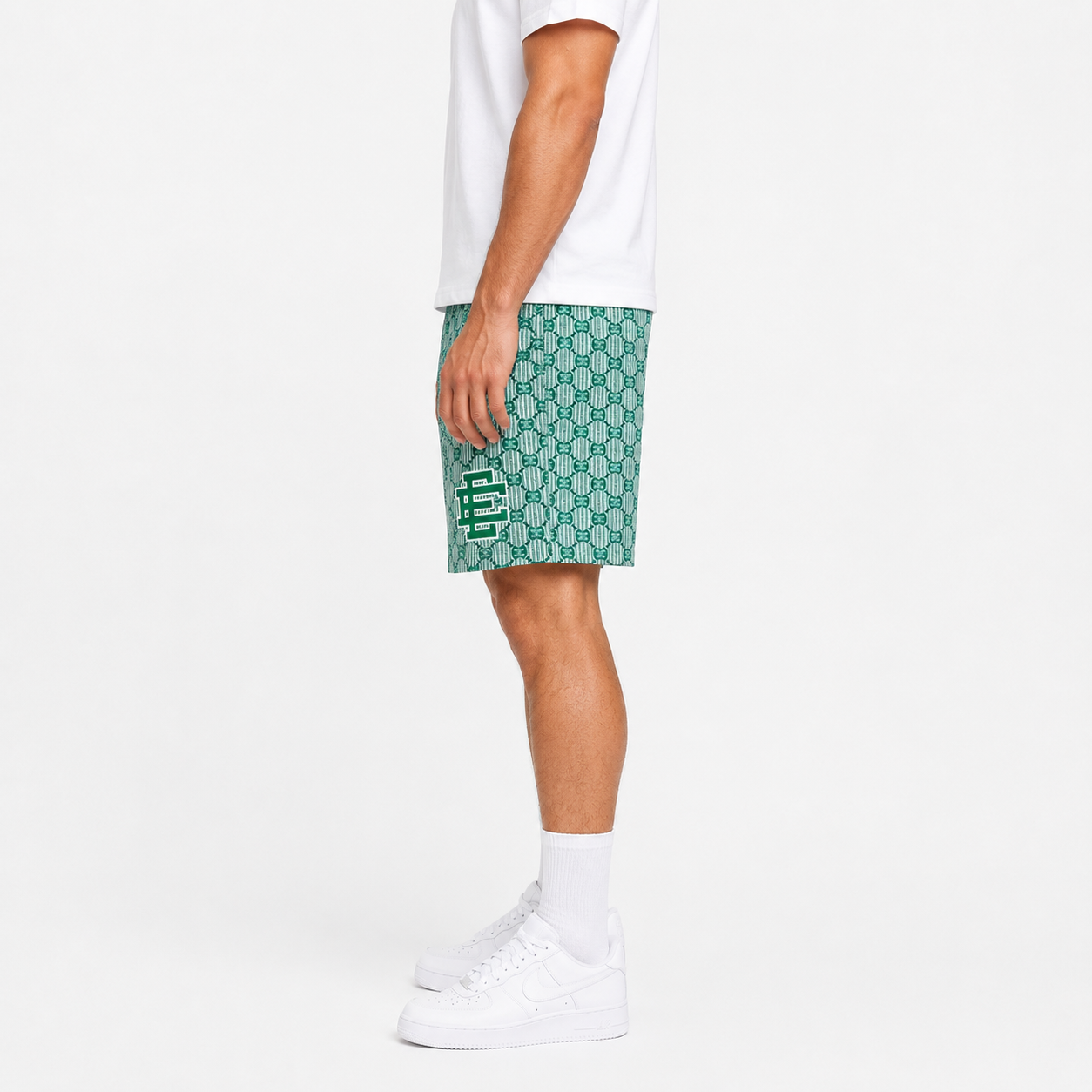 EE Mesh Short - Seafoam Monogram (EE06) - side view