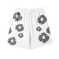 DT Shorts - White Grey Puff Floral (DT10)