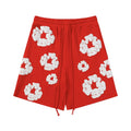 DT Shorts - Red White Puff Floral (DT5)